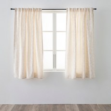 HOLA 和樂家居 幾何緹花半腰窗簾 2.5kg, 彌月咖