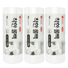 롯데이라이프 착한 롤백 소 17cm x 25cm, 소(S), 500개입, 3개