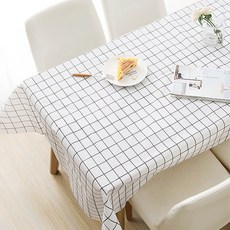 THE ZAKKA 簡約圖案防水桌布 5入, 白色, M