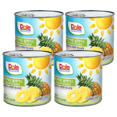 동원에프엔비 파인애플 슬라이스 통조림, 439g, 4개