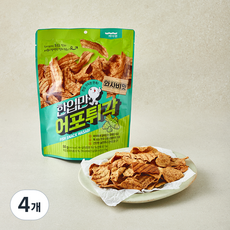 바다원 한입만 어포튀각 와사비맛, 4개, 50g