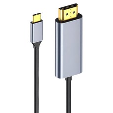 Neon 台灣霓虹 4K x 2K Type-C 轉 HDMI 轉接線, 鍍金接頭, 鋁合金外殼, 傳輸速率 10Gbps, 線長約1.8米, ECH2, 1條