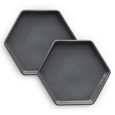 PRELUDE 6角餐盤 M號, 2個, 盤子, 炭灰色