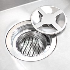 韓國製 Sten Factory 不鏽鋼304 쏙 排水口濾網 + 十字型蓋子組合, 單一顏色, 1套