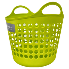inomata OMO 洗衣收納籃, 綠色, L