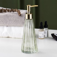 梯形圓形玻璃洗劑瓶 YT_RA543, 綠色, 1個