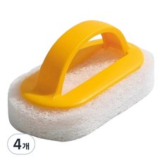 Day Rhythm 黃色手柄海綿清潔刷, 4個