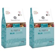 네츄럴코어 전연령 에코플러스6 유기농 70% 가수분해 건식사료, 소, 2kg, 2개