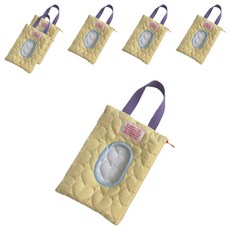 Jonifree 外出用大容量濕紙巾收納袋, 黃色, 6個