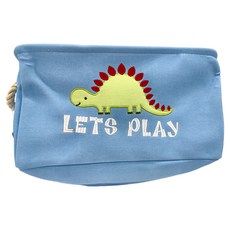 Korideer可莉鹿 北歐風可折疊置物籃, 40 x 22 x 28cm, 刺繡恐龍, 1個