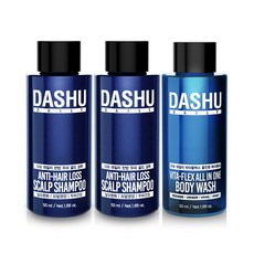 DASHU Daily Vitaplex Scalp Gold強化頭皮洗髮精EX 50ml*2+多效型沐浴露 50ml*1套組, 1組