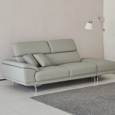 도모디자인 노바 무빙헤드 3.5인용 소파 우형 + 쿠션2p 세트 방문설치, 라이트그레이