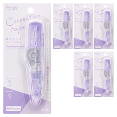 PLUS 파스티 수정테이프 WH-625-P, 퍼플, 6개