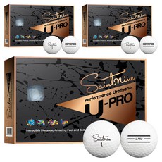 세인트나인 U Pro 프리미엄 고반발 비거리 우레탄 골프공 12p, 화이트, 12개입, 3개