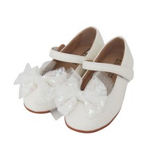 balsori 女童緞帶蝴蝶結皮鞋