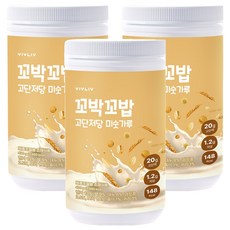 꼬박꼬밥 고단저당 단백질 쉐이크 미숫가루 대용량, 3개, 400g