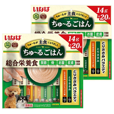 INABA Churu 犬用 綜合營養肉泥, 雞柳 + 雞肉, 280g, 2袋
