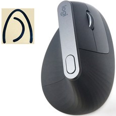 로지텍 MX VERTICAL 인체공학 무선마우스 + 마우스 피트 세트, M-R0074, 블랙