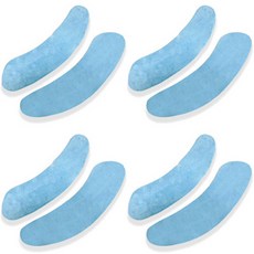 黏貼式超細纖維馬桶墊套組, 藍色, 4套