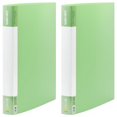 Lan CHYn 連勤牌文具 PP馬卡色系三孔3/4吋圓型夾 小背寬, 2本, 綠色