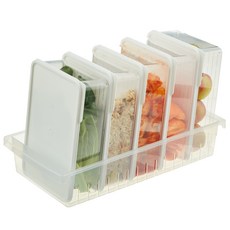 comet 廚房冰箱整理托盤 + 深型容器 1200ml x 5入組, 1套