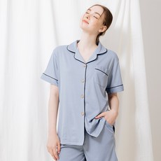 테라우드 여성용 냉감 반팔 잠옷 상하세트