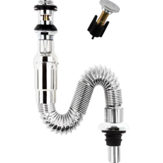 彈跳分離式洗臉盆一體式排水管, 1個