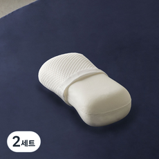 ALLERSEAL Tencel天絲花生記憶枕 低款 + 防水外枕套 + 防水內枕套 套組, 白色, 2套