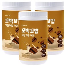 꼬박꼬밥 고단저당 단백질 쉐이크 커피 대용량, 400g, 3개