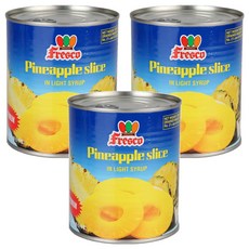 Fresco 파인애플 슬라이스 통조림, 830g, 3개