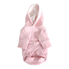 Sunnyside Up 寵物犬服飾 基本款連帽T恤, 淺粉紅色