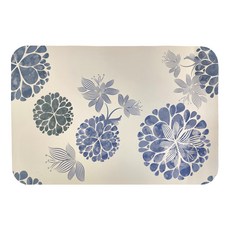 收納王妃 軟式珪藻土地墊, 素雅球形花, 1個