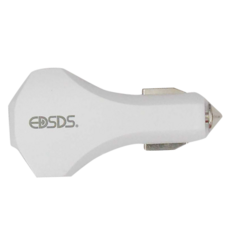 EDSDS 3孔車用快速充電器 4.4 x 1.9 x 8.7cm, EDS-USB101, 白色