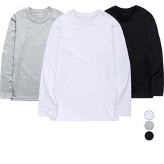 어반티 남녀공용 통기성 30수 라운드 무지 긴팔 쭉티 3p 세트