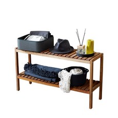 BESTLIVING 雙層木頭鞋架, 核桃