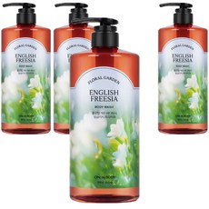 온더바디 플로럴 가든 바디워시 잉글리시 프리지아향, 950g, 4개