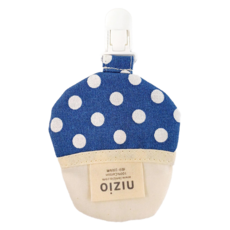 nIZio 小蘑菇平安收納袋-丹寧藍, 100%棉, 台灣製, 13cm x 9cm, 適用於0歲以上, 1個