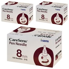 케어센스 멸균 주사침 8mm 30G, 3개, 100개입