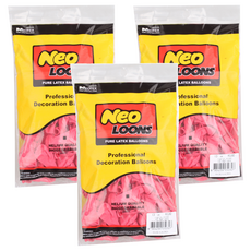 NEOTEX Neolunz 13cm 圓形氣球, 粉彩玫瑰色, 3個