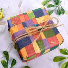 Good given 傳統雙面仿皮紋包裝紙, 20個, 繩結