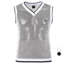 luxgolf PG高爾夫俱樂部 男款V領網眼背心 JB4S301