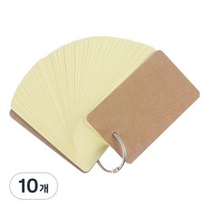 탑피아 휴대용 간편한 메모 단어장, 옐로우, 10개, 1개입