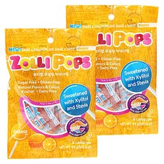 ZOLLI POPS 無糖棒棒糖, 40g, 2袋