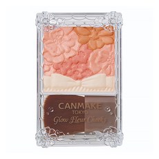 CANMAKE 花漾戀愛修容珠光腮紅, 03夢幻橙粉, 1個