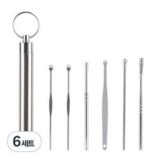 모아픽 스테인레스 귀이개 6종 세트, 6세트