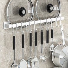 Meo 免鑽孔廚房烹飪工具收納架 60cm, 白色, 1個