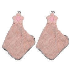 ROYALLIN 蘿林嚴選 超細纖維可掛式擦手巾 18 x 15 x 5cm 藕粉色 500g, 1個, 2個