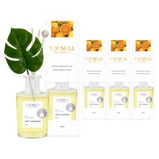 유멜 리드 플라워 디퓨저, 스윗한라봉, 180ml, 4개