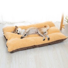 DING DONG PET 寵物大型犬雙面睡墊, 棕色, 1個