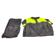 好拾選物 成人兩件式雨衣/機車雨衣/雙層內網狀, XL, 黑綠